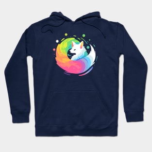 Rainbow fox circle Hoodie